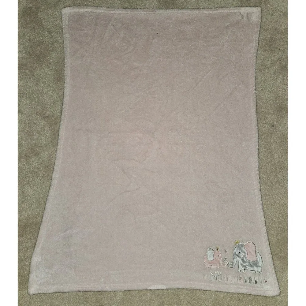 RN 119741 My Little Baby Elephant Pink Fleece Blanket Lovey SL Home Fashion